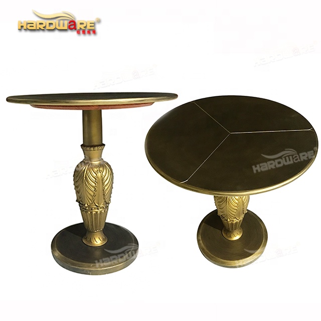 Wholesale latest style commercial hotel furniture customized copper tea table