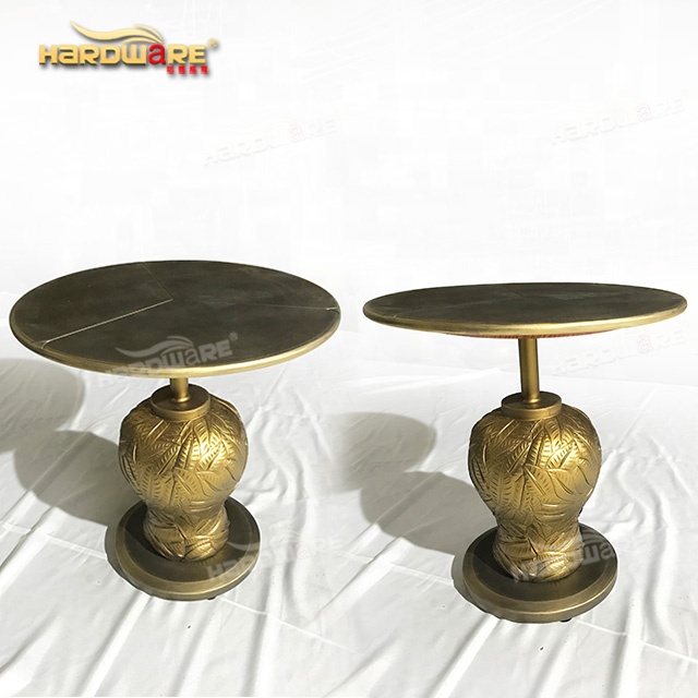 Foshan factory copper furniture metal frame reception event table copper