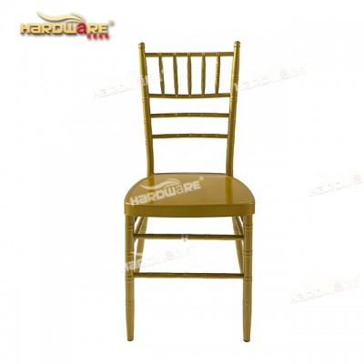 Factory direct sale hotel banquet modern metal gold wedding chiavari chair