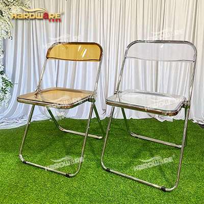 New ideas of wedding furniture modern acrylic backrest metal folding chairs